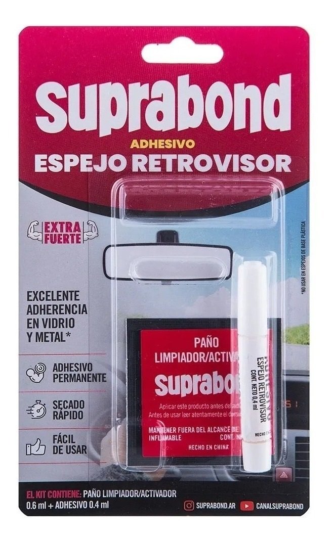 ADHESIVO ESPEJO RETROVISOR 0,4 ML SUPRABOND
